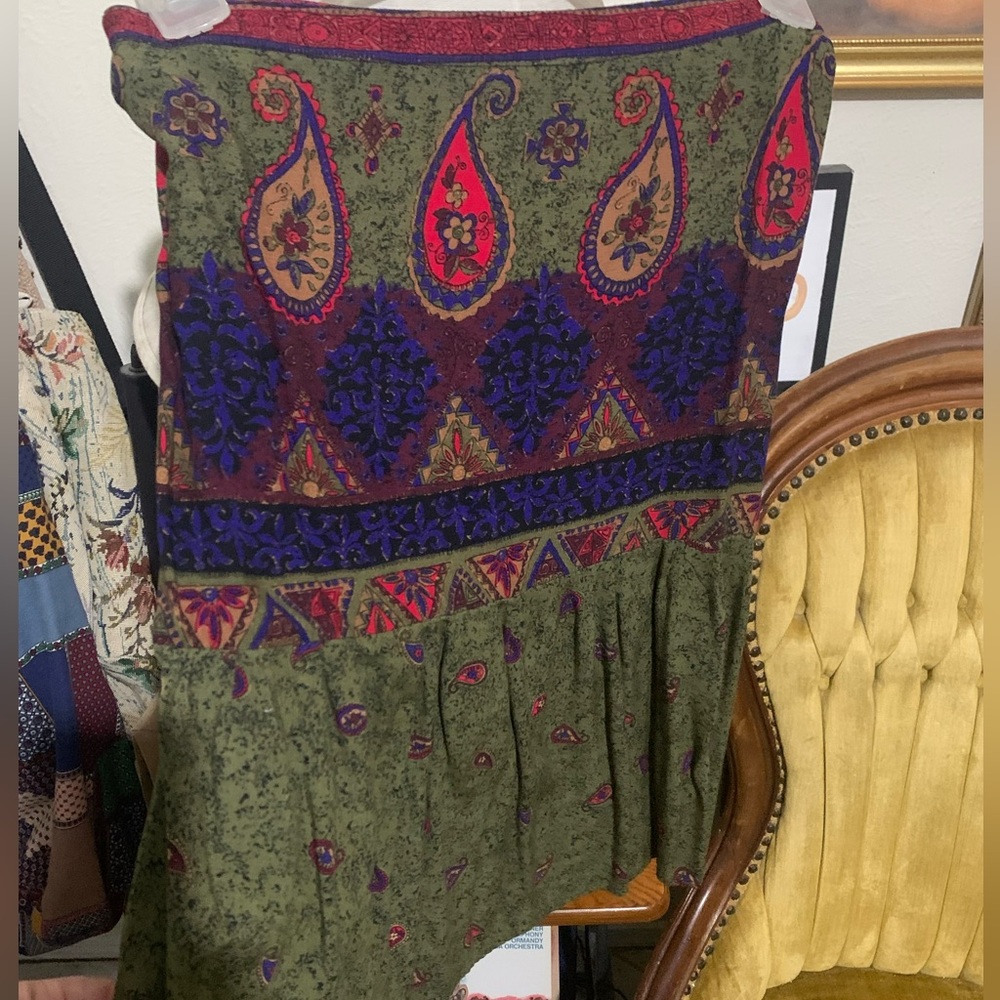Pattern midi skirt